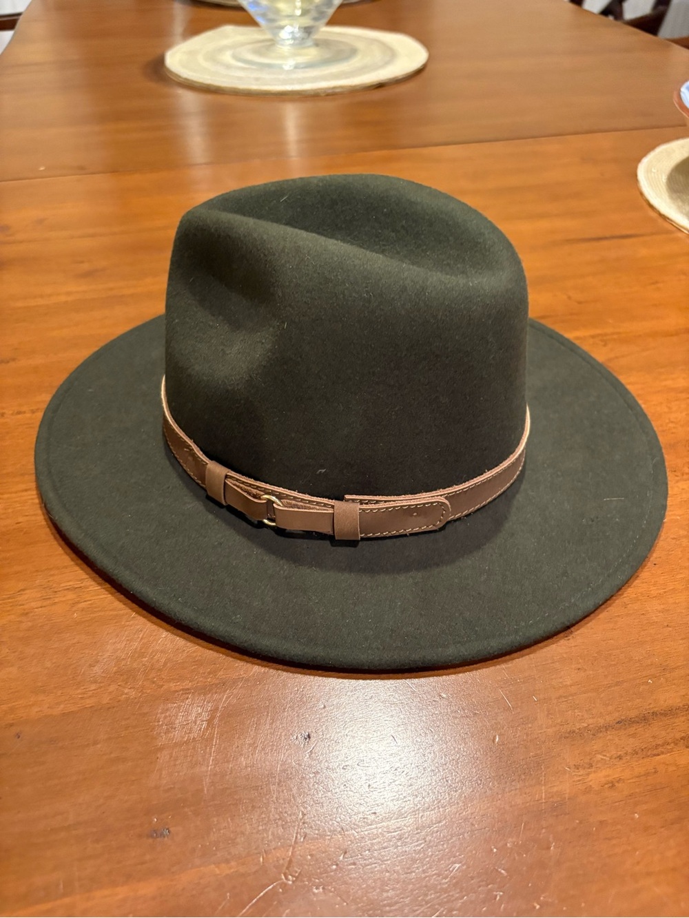 Womenβs Christysβ London x SchΓΆffel Olive Green Wool Felt Fedora Hat Size S / 7
